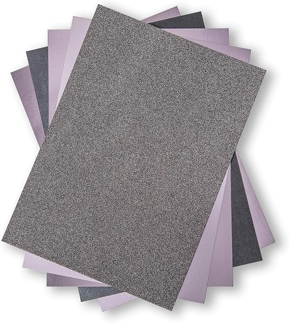 Sizzix, Charcoal, Surfacez-Surfaces-Opulent Cardstock , 50 Pack, Gray (664536)