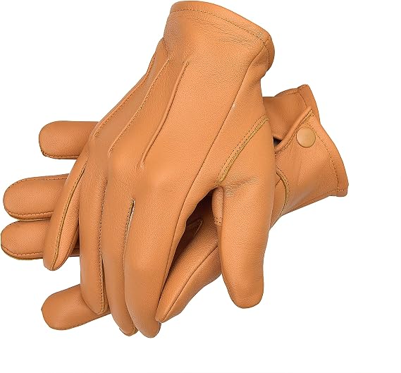 Men's Dress Leather Gloves (XX-Large, Tan)