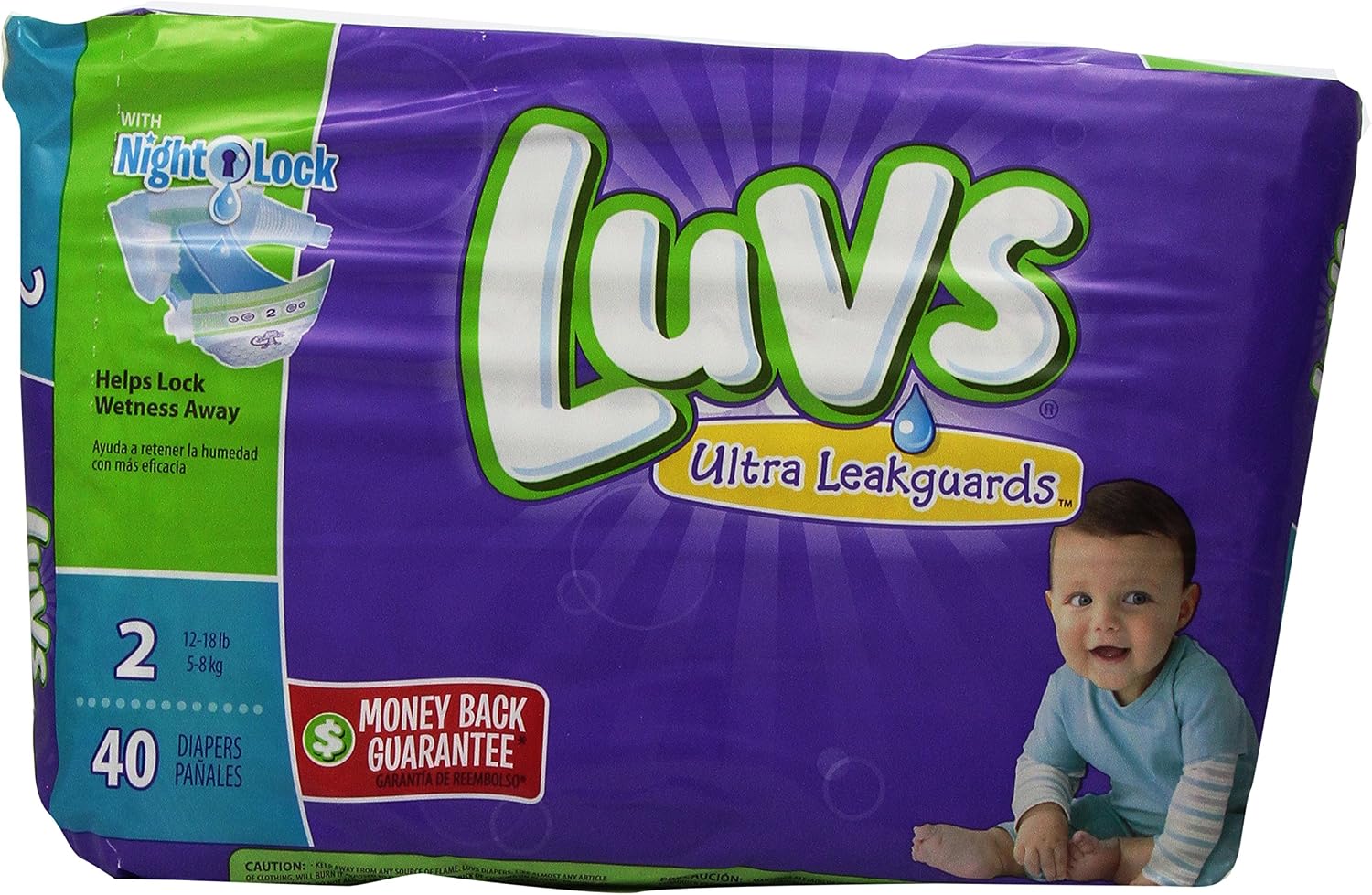 Luvs with Ultra Leak Guards Diapers, Size 2, 40 Count