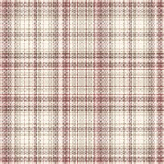 Check Plaid Wallpaper Reds & Beige