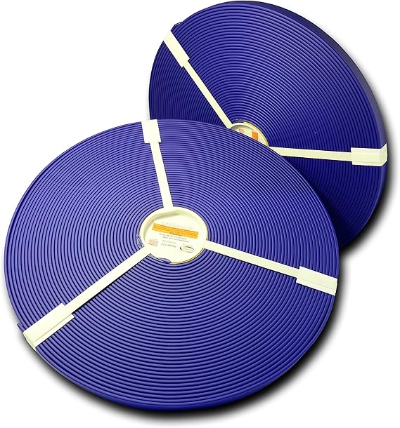 3/4" BETA Standard Matte BIOTHANE - Leather Embossed | BIOTHANE USA (25 Feet, Blue 522)