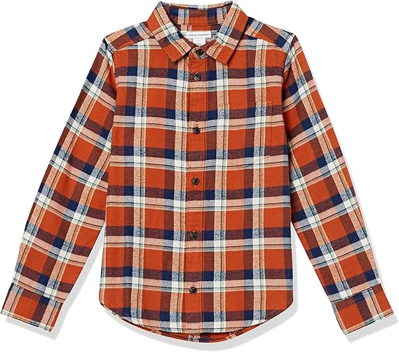 Amazon Essentials boys Boys Flannel Shirt