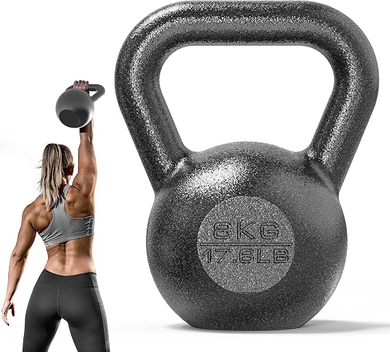 PROIRON Kettlebell 8kg, 12kg, 16kg, Solid Cast Iron, Perfect for Gym or Home