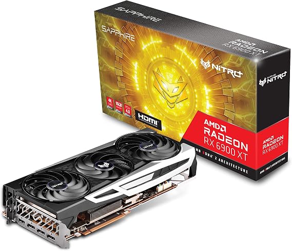 Sapphire Technology 11308-01-20G Nitro+ AMD Radeon RX 6900 XT PCIe 4.0 Gaming Graphics Card with 16GB GDDR6
