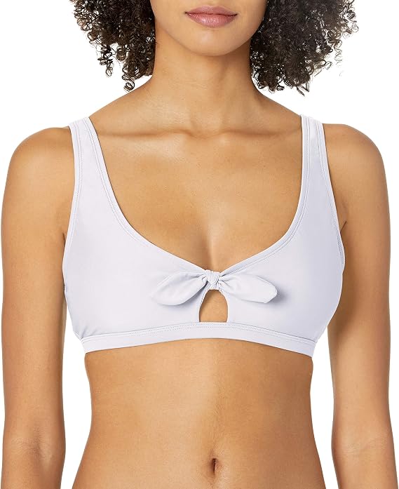 Body Glove Women's Smoothies May Solid Bikini Top Swimsuit with Peekaboo Front Bow Detail