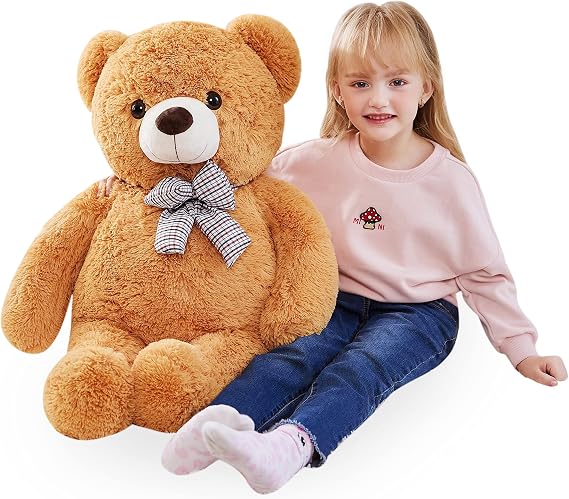IKASA Giant Teddy Bear Plush Toy Stuffed Animals (Brown, 30 inches)