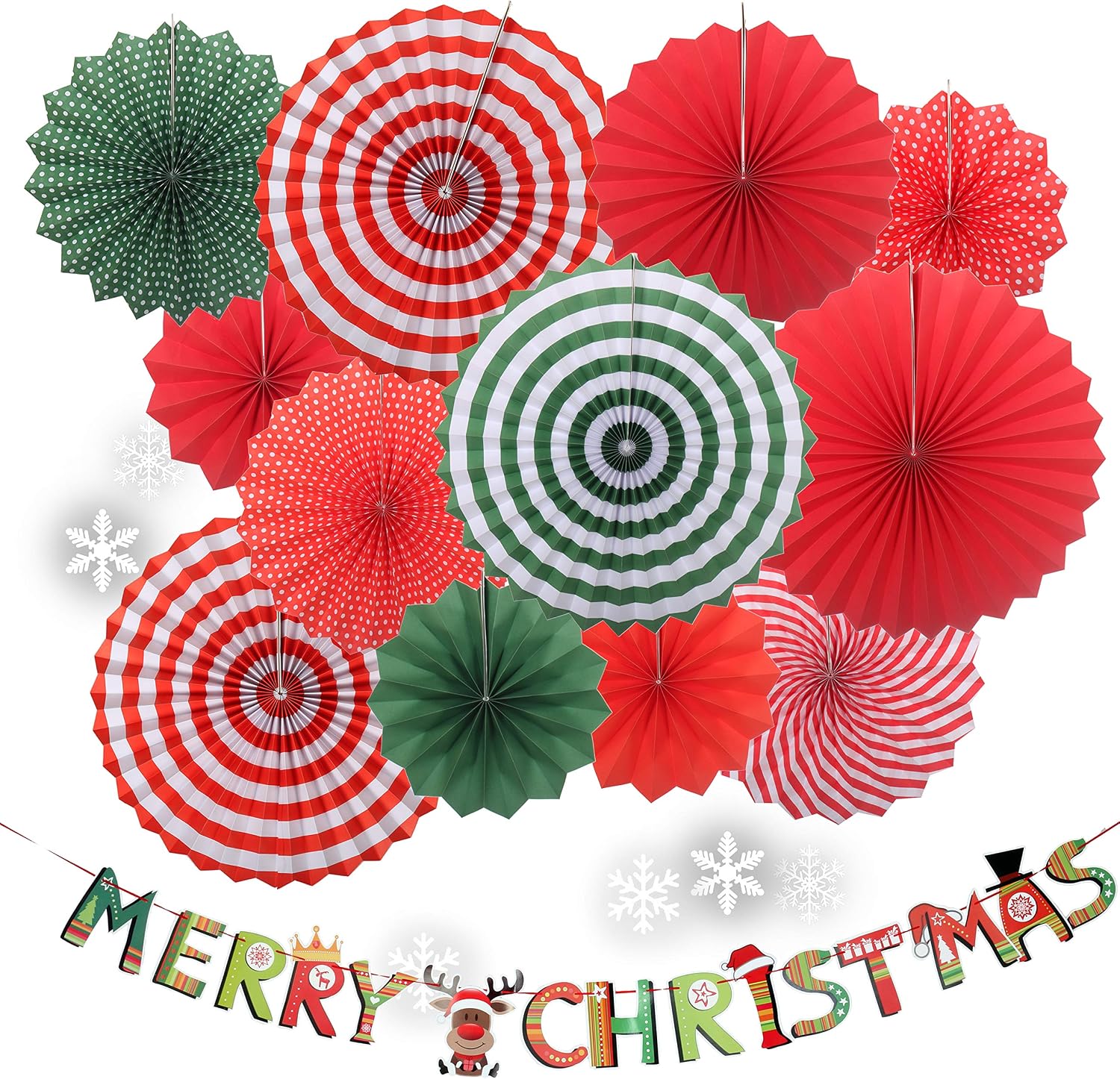 Yunison Halloween 12pcs Paper Fan Decorations Kit DIY Ceiling Hanging Paper Fans, Smile Pumpkin Party Banner, 24pcs 3D Bat Wall Stickers Window Decor Supplies