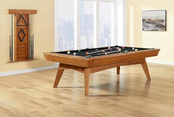 Playcraft Copenhagen 8 Slate Pool Table - Modern Billiard Tables with Solid Hardwood & 3pc Slate System - Perfect for Game Room, Office or Dens - 25 Cloth Colors