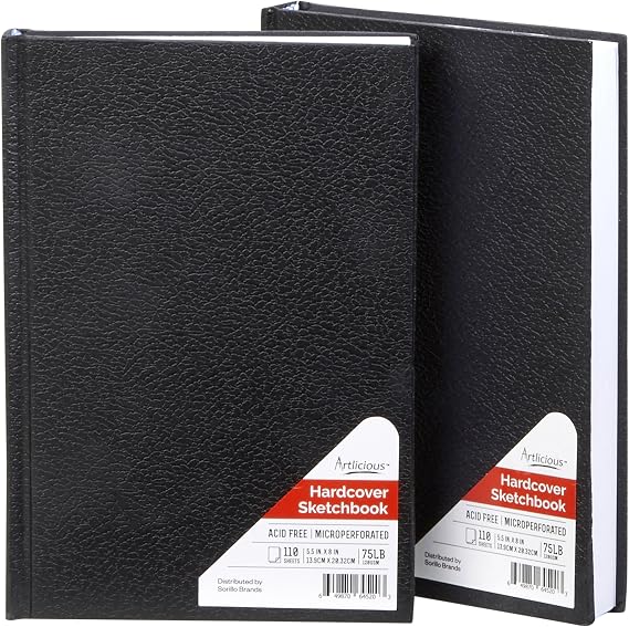 Artlicious Hardcover Sketchbook 5.5x8 Spiral Bound - Thick Paper
