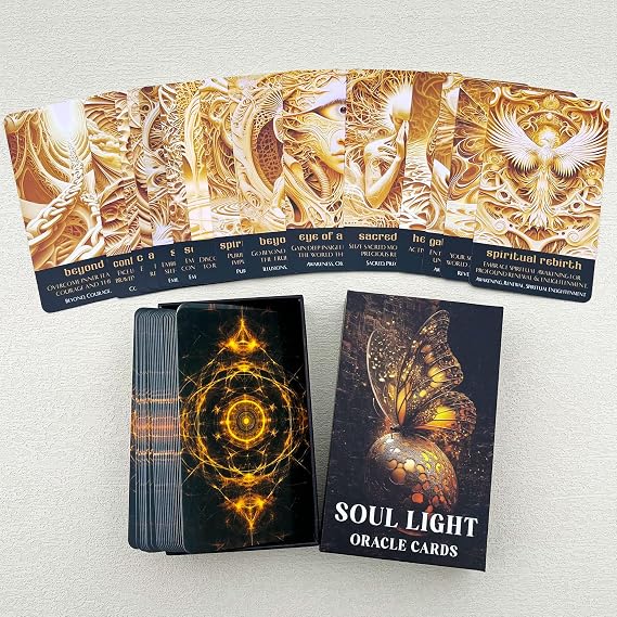 Soul Light Oracle Deck, Oracle Cards for Beginners, Spiritual Oracle Cards, Explore Cosmic Wisdom and Intuitive Insights