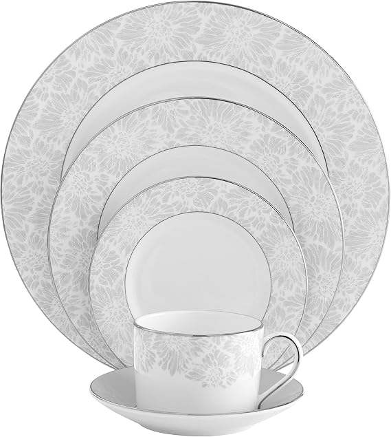Wedgwood Vera Chantilly Lace Gray 5-Piece Place Setting