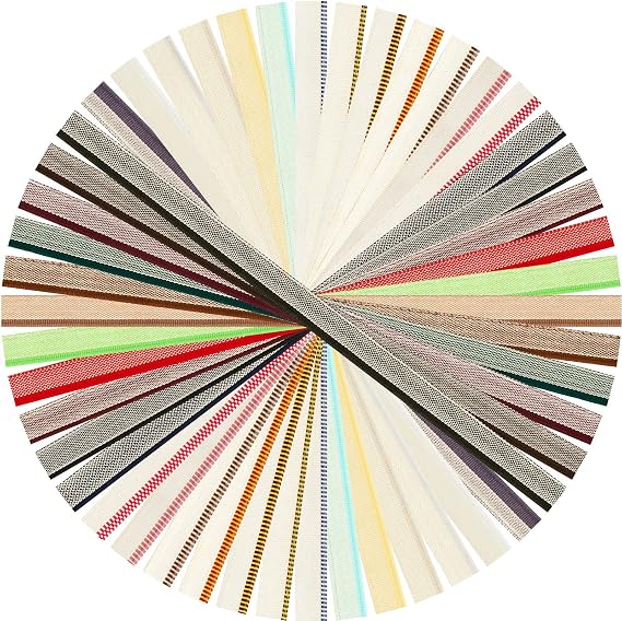 48 Pcs Book Binding Headbands Endbands, 11.8 x 0.5in Long, 24 Colors