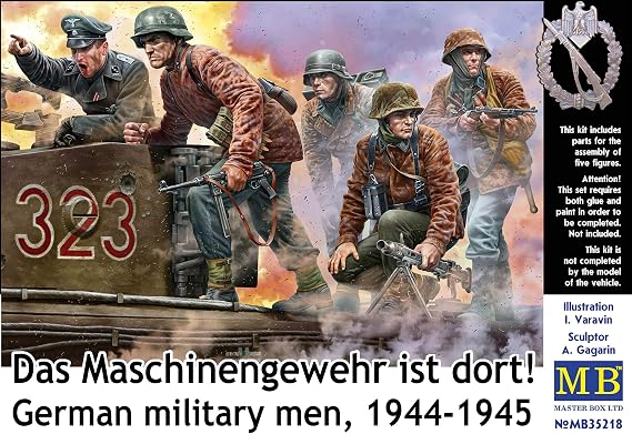 Master Box 35218 1/35 German Military Men 1944-1945 Das Maschinengewehr ist dort