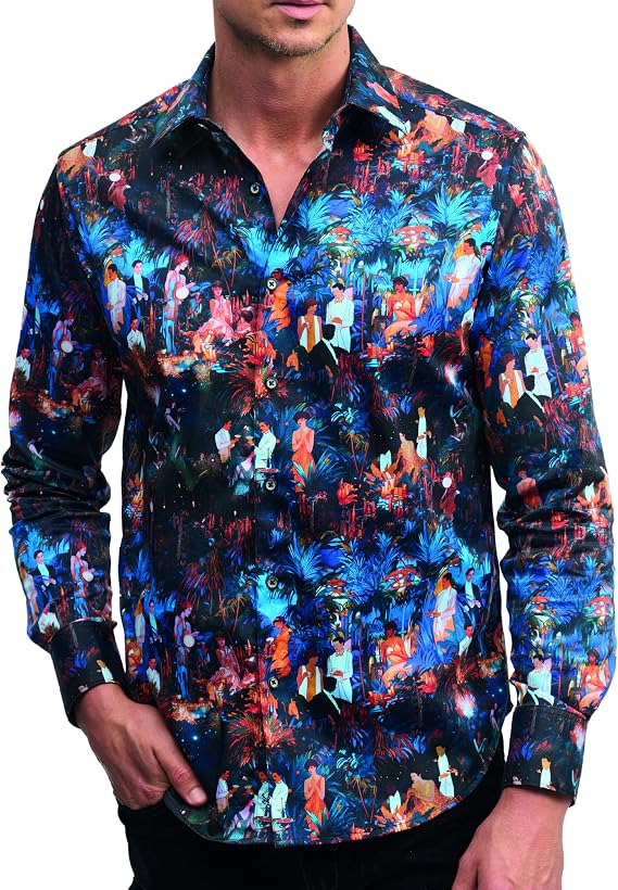 Robert Graham Men's Gatsby Long Sleeve Woven Button Down Shirt