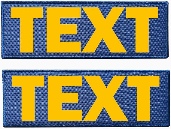 Large Custom Text Patch, Personalized Patch with Hook and Loop 11x4inch,8.5x3inch