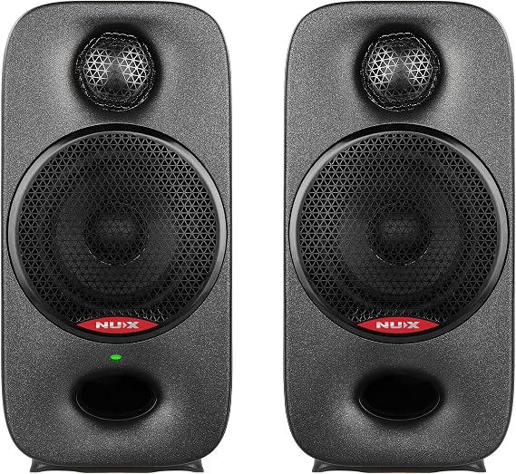 NUX AXON 3 Studio Reference Monitor,3/8" Mounting Socket, 4-Pin Connector,Advanced DSP, Flexible Audio I/O,90W Bi-Amp Power with 3" Woofers,Magnetic Footpads,Acoustic Correction EQ APP