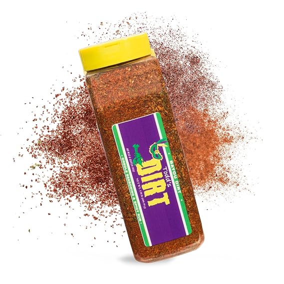 Todds DIRT - Bayou DIRT Big Boy Bottle 1.5 lbs, Cajun & Blackening Seasoning, Gourmet Spicy All Purpose Seasoning thats GREAT ON EVERYTHING, 100% All Natural With No MSG & Gluten-Free, 1.5 lbs