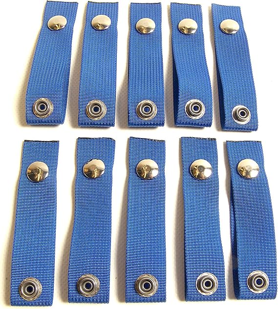 for Your Boat Cover, Blue (Extend A Snap), Adds 3" Inches, Finger Loop Built in, 10 Piece Set