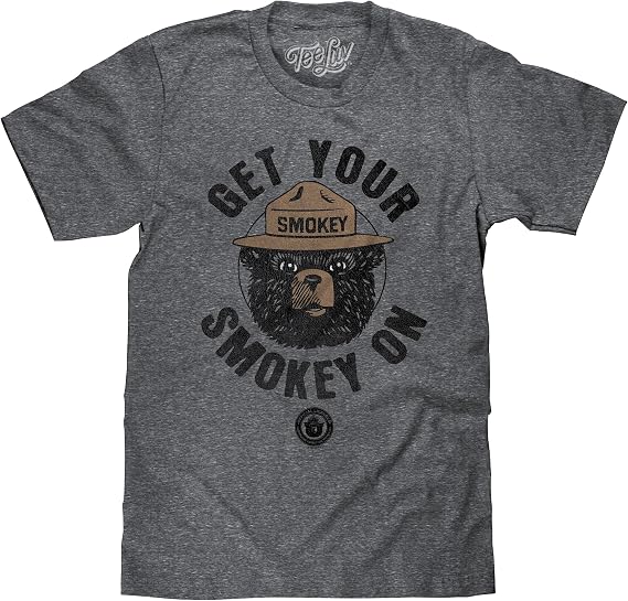 Tee Luv Men's Smokey Bear T-Shirt - Get Your Smokey On Graphic Tee Shirt