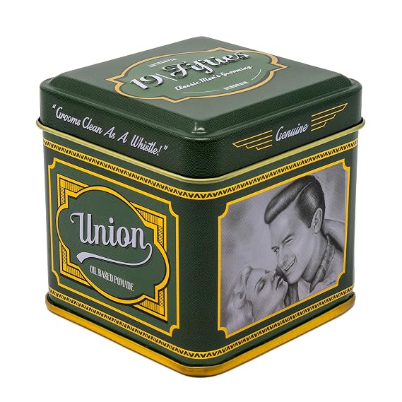 Oil Based Pomade For Men - 4oz Beautifully Crafted Tin | Slick N Shiny, All Day Pliable Hold - Ideal For Pomps, Side Parts & Teddy Boy Styles Like D.As & Jelly Rolls